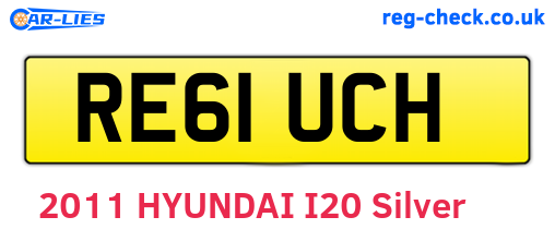 RE61UCH are the vehicle registration plates.