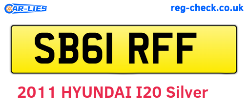 SB61RFF are the vehicle registration plates.