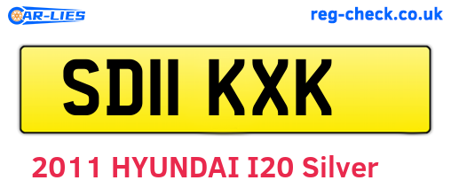 SD11KXK are the vehicle registration plates.