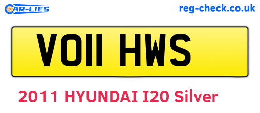 VO11HWS are the vehicle registration plates.