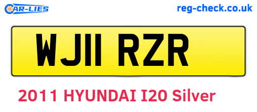 WJ11RZR are the vehicle registration plates.