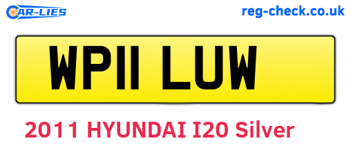 WP11LUW are the vehicle registration plates.
