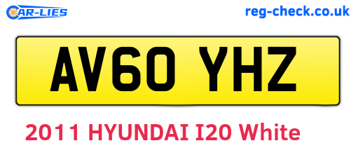 AV60YHZ are the vehicle registration plates.