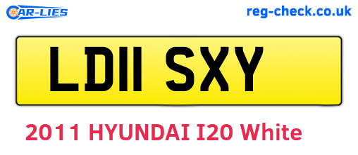 LD11SXY are the vehicle registration plates.