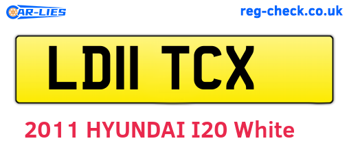 LD11TCX are the vehicle registration plates.