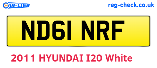 ND61NRF are the vehicle registration plates.