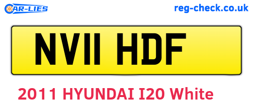 NV11HDF are the vehicle registration plates.