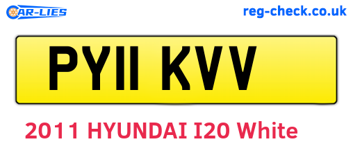 PY11KVV are the vehicle registration plates.
