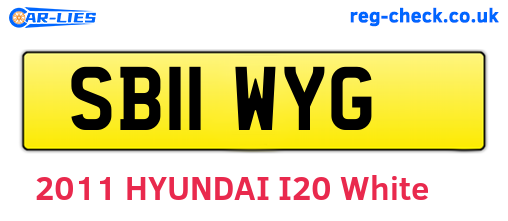 SB11WYG are the vehicle registration plates.