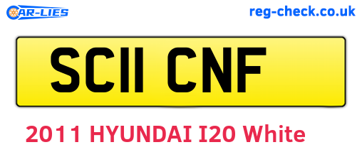 SC11CNF are the vehicle registration plates.