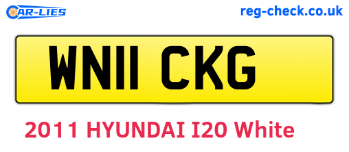 WN11CKG are the vehicle registration plates.