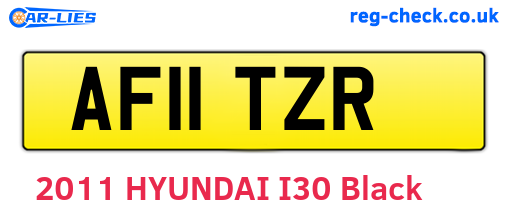 AF11TZR are the vehicle registration plates.