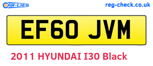 EF60JVM are the vehicle registration plates.