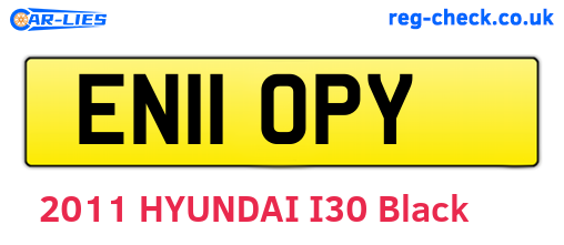 EN11OPY are the vehicle registration plates.