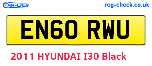 EN60RWU are the vehicle registration plates.