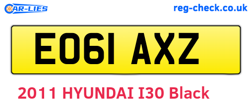 EO61AXZ are the vehicle registration plates.