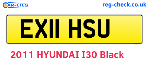 EX11HSU are the vehicle registration plates.