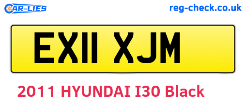 EX11XJM are the vehicle registration plates.