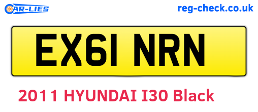 EX61NRN are the vehicle registration plates.
