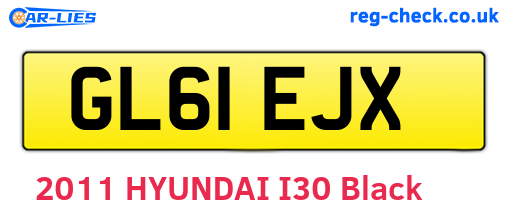 GL61EJX are the vehicle registration plates.
