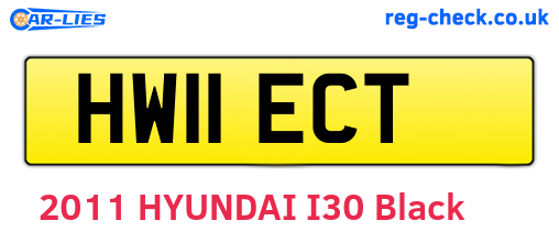 HW11ECT are the vehicle registration plates.