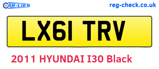 LX61TRV are the vehicle registration plates.