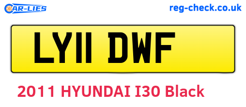 LY11DWF are the vehicle registration plates.