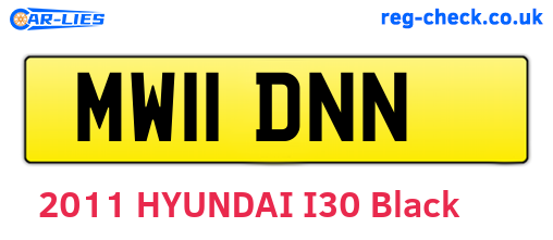 MW11DNN are the vehicle registration plates.