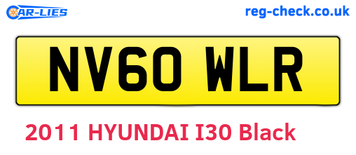 NV60WLR are the vehicle registration plates.