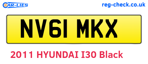 NV61MKX are the vehicle registration plates.