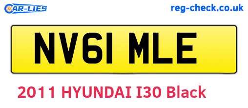 NV61MLE are the vehicle registration plates.