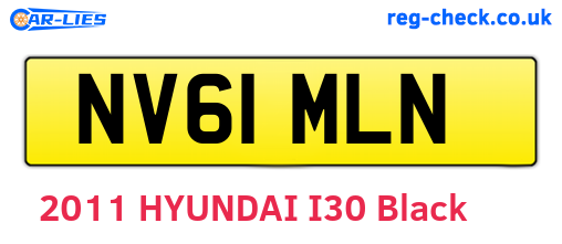 NV61MLN are the vehicle registration plates.