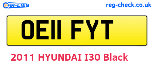 OE11FYT are the vehicle registration plates.