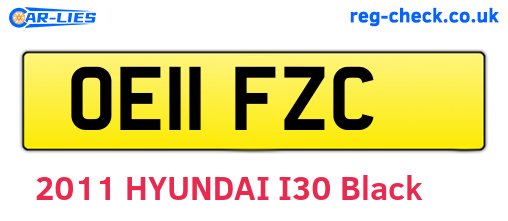 OE11FZC are the vehicle registration plates.