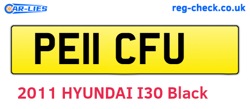 PE11CFU are the vehicle registration plates.