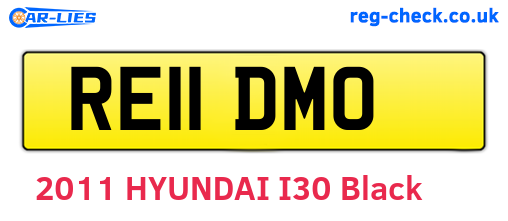 RE11DMO are the vehicle registration plates.