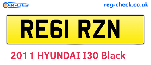 RE61RZN are the vehicle registration plates.