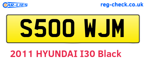 S500WJM are the vehicle registration plates.