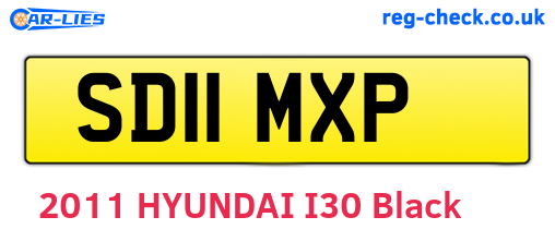 SD11MXP are the vehicle registration plates.
