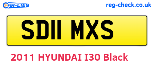 SD11MXS are the vehicle registration plates.