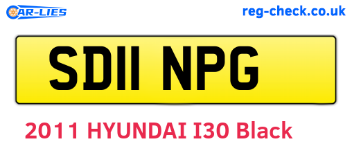 SD11NPG are the vehicle registration plates.