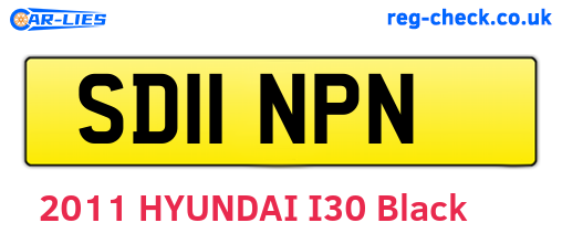 SD11NPN are the vehicle registration plates.