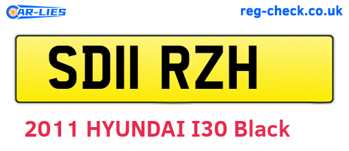 SD11RZH are the vehicle registration plates.