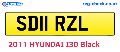 SD11RZL are the vehicle registration plates.