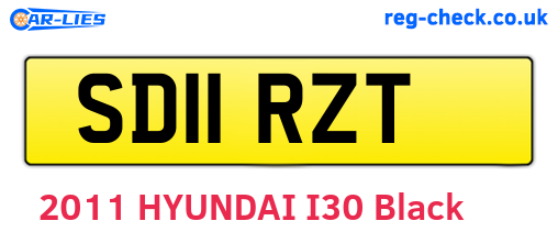 SD11RZT are the vehicle registration plates.