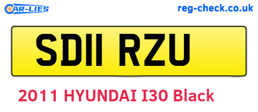 SD11RZU are the vehicle registration plates.
