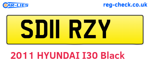 SD11RZY are the vehicle registration plates.