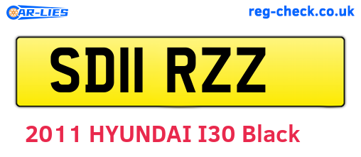 SD11RZZ are the vehicle registration plates.