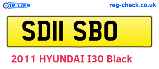 SD11SBO are the vehicle registration plates.