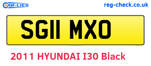 SG11MXO are the vehicle registration plates.